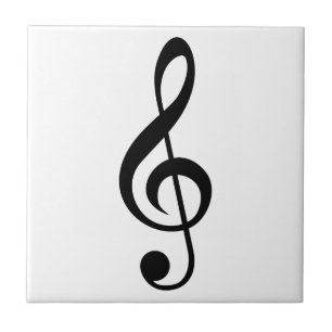 Carreau Symbole de musical de G-Clef de clef triple