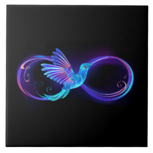 Carreau Symbole de Neon Infinity par Glowing Hummingbird