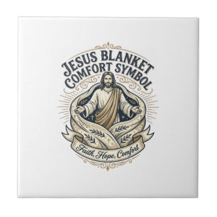 Carreau Symbole de réconfort de couverture Jésus Réconfort