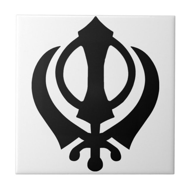 Carreau Symbole de Sikh de Khanda (Devant)