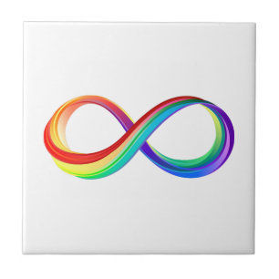 Carreau Symbole d'infinité arc-en-ciel stratifié