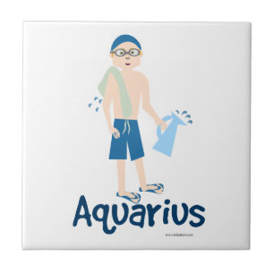 Carreau Symbole du porteur d'eau Aquarius Cute