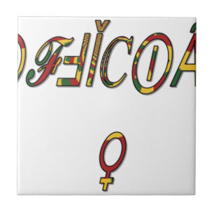 Carreau Symbole féminin inversé "OFFICIAL" Imprimer