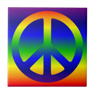Carreau Symbole funky Rainbow Peace