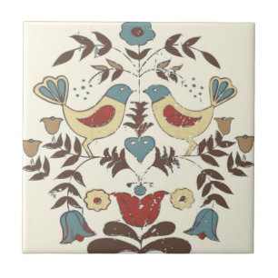 Carreau SYMBOLE Hex Amish néerlandais Pennsylvanie Bird Am