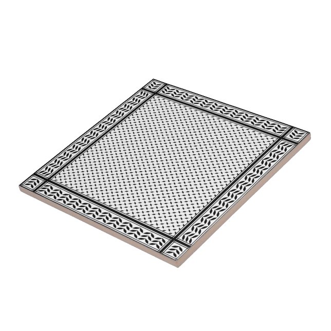 Carreau Symbole Keffiyeh de la Palestine Motif de résistan (Côté)