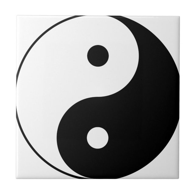 Carreau Symbole philosophique motivationnel Yin et Yang (Devant)
