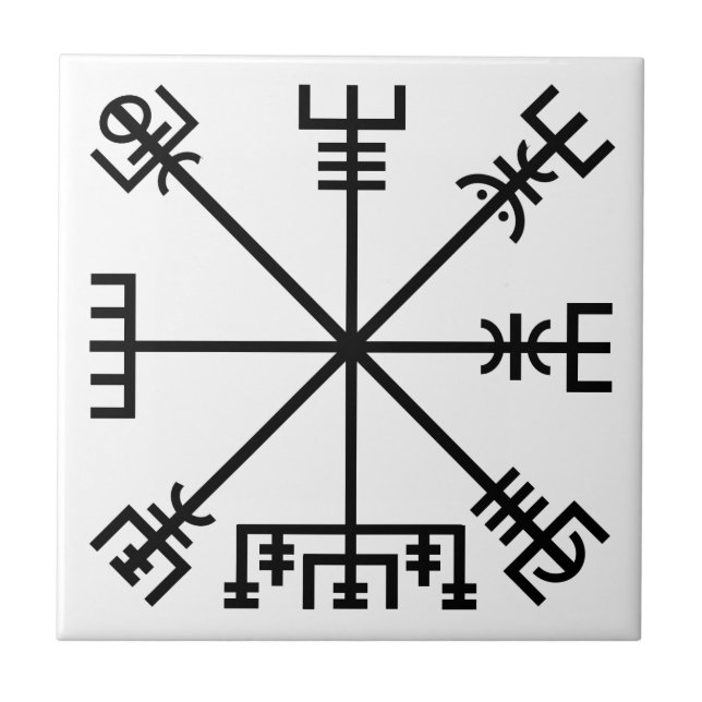 Carreau Symbole Viking Vegvisir (Devant)