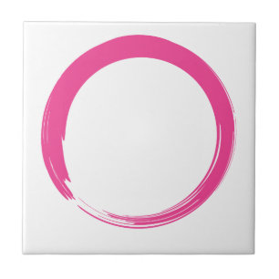 Carreau Symbole zen rose / Cercle Enso