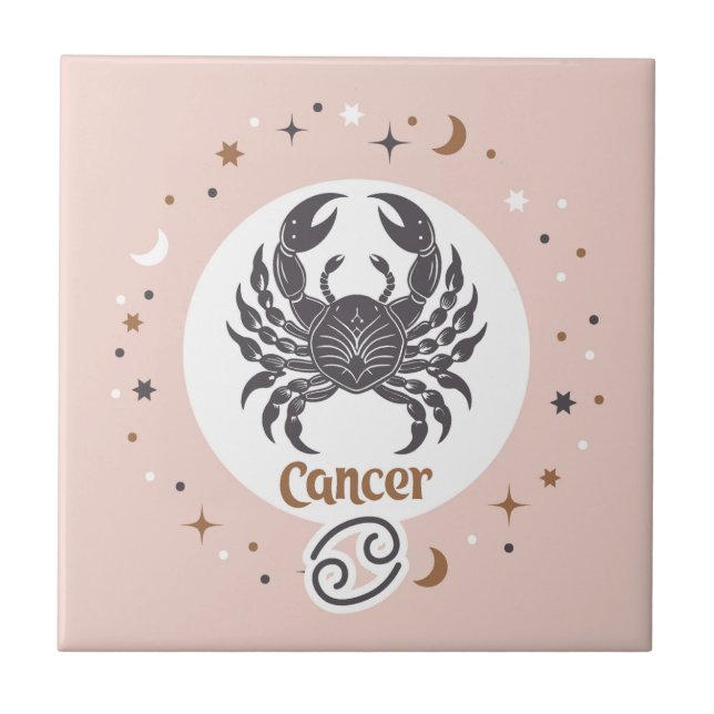 Carreau Symbole zodiaque Cancer (Devant)