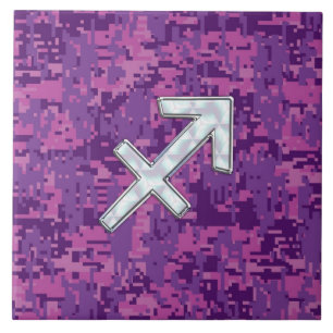 Carreau Symbole zodiaque Sagittarius Camouflage numérique