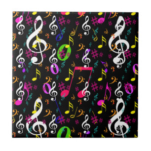 Carreau Symboles musicaux Design Motif