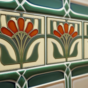 Carreau Symétrie florale de l'ère moderne, Mouvement Arts