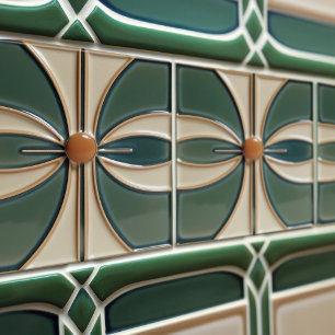 Carreau Symétrie florale du mouvement Arts & Crafts du mil