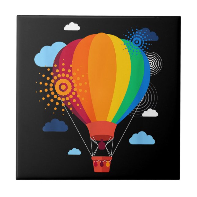 Carreau T-shirt à air chaud Balloon à air chaud Circuler F (Devant)