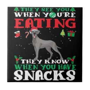 Carreau T-shirt classique de fun Christmas Great Dane