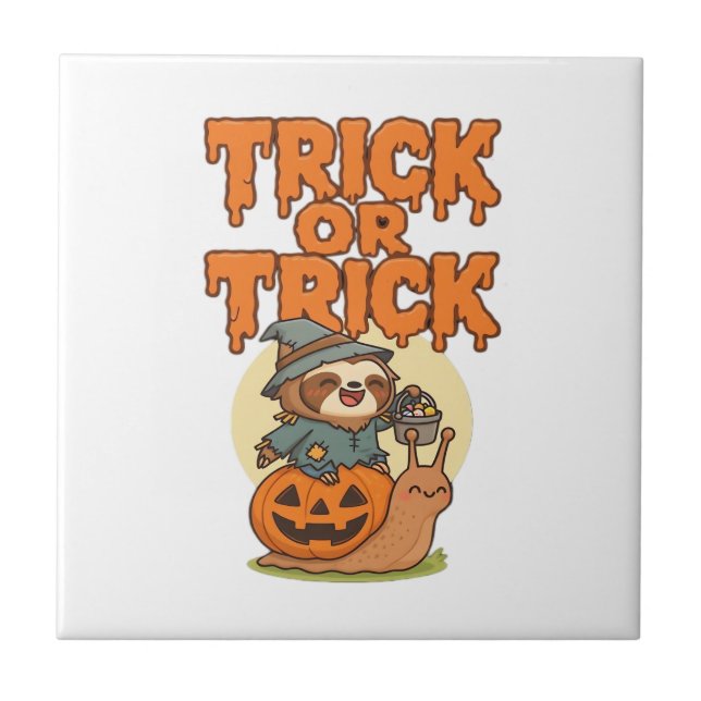 Carreau T-shirt classique Trick or Treat (Devant)