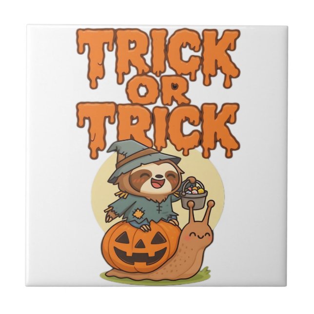 Carreau T-shirt classique Trick or Treat (Devant)