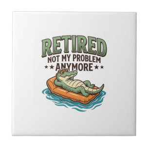 Carreau T-shirt de vacances d'alligator retiré pas mon pro