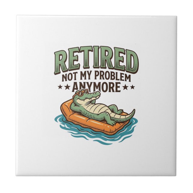 Carreau T-shirt de vacances d'alligator retiré pas mon pro (Devant)