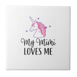 Carreau T-shirt Enfant Ma Mimi M'aime Fille Licorne Petite