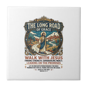 Carreau T-Shirt Jésus Camionneur Long Trajet Inspirant Fai