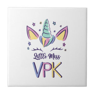 Carreau T-shirt Kids VPK fille premier jour Little Miss VP