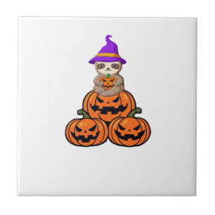 Carreau T-shirt premium Halloween Paresseux