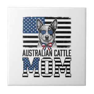 Carreau T-shirt vintage patriotique Maman Australian Cattl