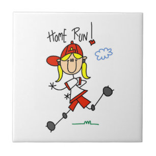 Carreau T-shirts et cadeaux pour filles de softball Home R