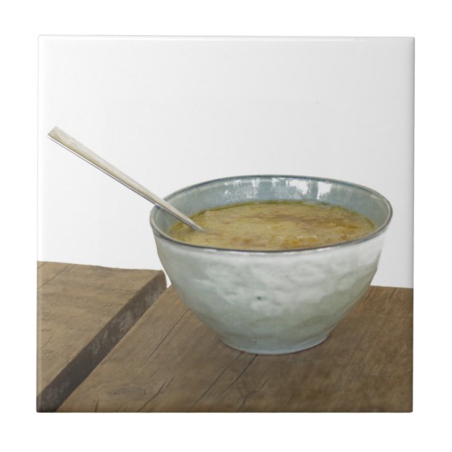 Carreau Table de porridge de cuillère d'argile d'avoine (Devant)