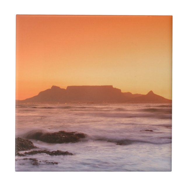 Carreau Table Mountain au coucher du soleil, Bloubergstran (Devant)