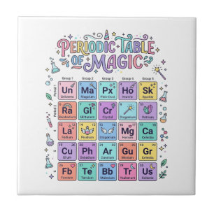 Carreau Table périodique Licorne de Magie Cadeau Mignon Te
