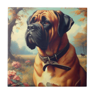 Carreau Tableau Bullmastiff vintage