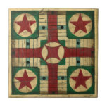 Carreau Tableau de jeu Antique Parcheesi par Ethan Harper<br><div class="desc">Un tableau à l'aspect antique basé sur un jeu de société Parcheesi. Cette peinture d'Ethan Harper est étonnamment vivante. Vous pouvez presque imaginer l'utiliser pour jouer à un vrai jeu de Parcheesi avec vos amis. Achète ta copie aujourd'hui !</div>