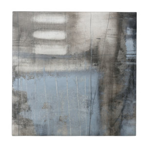 Carreau Tableau gris et bleu Abstrait