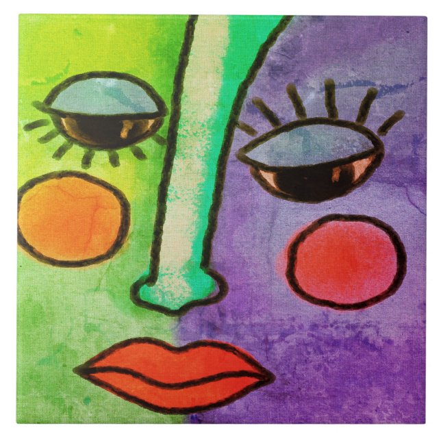 Carreau Tableau numérique Abstrait Face 2 (Devant)