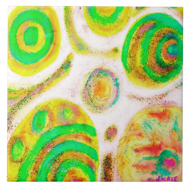 Carreau Tableau numérique Abstrait original (Devant)