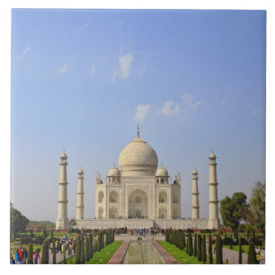 Carreau Taj Mahal, un mausolée situé à Agra, en Inde,