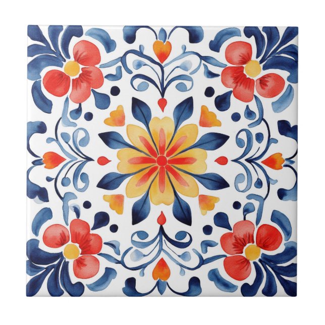 Carreau Talavera Mexicaine Hacienda Style Carrelage clair (Devant)