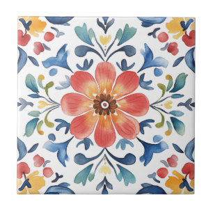 Carreau Talavera Mexicaine Hacienda Style Carrelage Floral