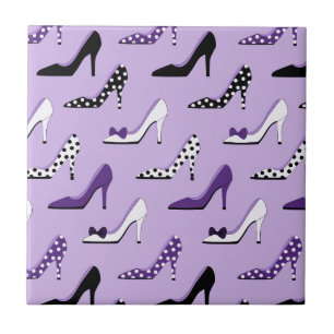 Carreau talons de mode violet chic