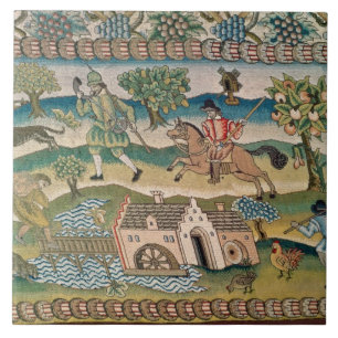 Carreau Tapis de Tableau de Bradford, détail des scènes