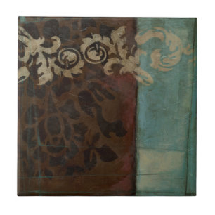 Carreau Tapisserie Abstraite Damask par Jennifer Goldberge