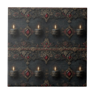 Carreau Tapisserie de bougie rubis gothique