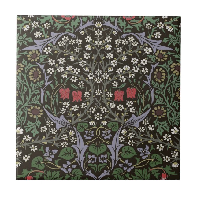 Carreau Tapisserie florale de ronce de William Morris (Devant)