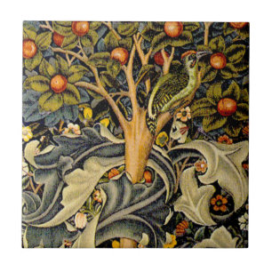 Carreau Tapisserie Pic-vert de William Morris modèle bleu