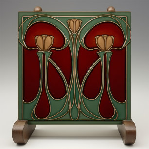 Carreau Tapisserie Tulip Art Nouveau Carrelage céramique