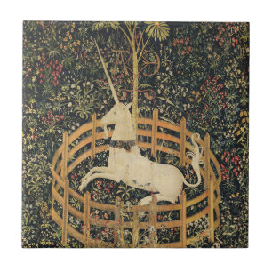 Carreau Tapisseries Unicorne Captivité Tapisserie médiéval