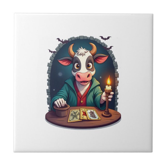 Carreau Tarot de la vache de la terreur (Devant)